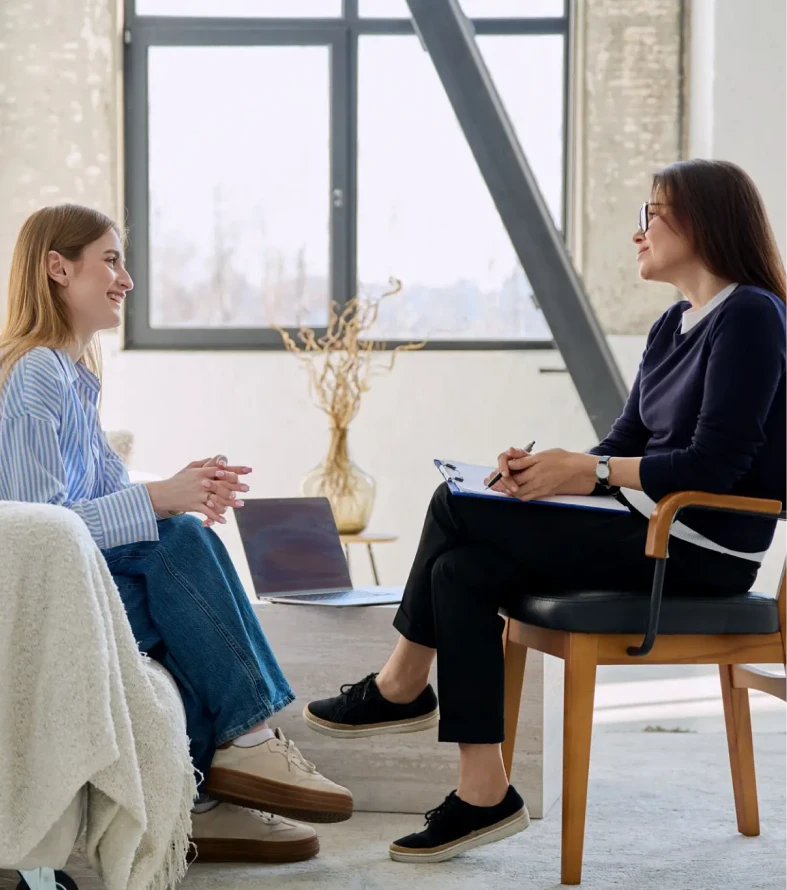 Therapist and client in session